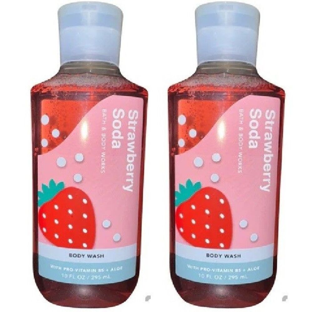 Bath & Body Works Body Wash STRAWBERRY SODA X2